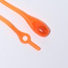 Набор шнурков для обуви, 6 шт, силиконовые, полукруглые, на застёжке, 4 мм, 11 см, цвет оранжевый - Фото 6