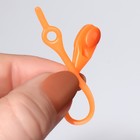 Набор шнурков для обуви, 6 шт, силиконовые, полукруглые, на застёжке, 4 мм, 11 см, цвет оранжевый - Фото 7