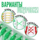 Набор шнурков для обуви, 6 шт, силиконовые, полукруглые, на застёжке, 4 мм, 11 см, цвет зелёный - Фото 2