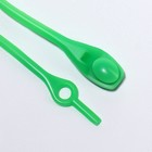 Набор шнурков для обуви, 6 шт, силиконовые, полукруглые, на застёжке, 4 мм, 11 см, цвет зелёный - Фото 6