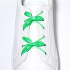Набор шнурков для обуви, 6 шт, силиконовые, полукруглые, на застёжке, 4 мм, 11 см, цвет зелёный - фото 6965819