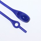 Набор шнурков для обуви, 6 шт, силиконовые, полукруглые, на застёжке, 4 мм, 11 см, цвет синий - Фото 6