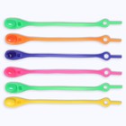 Набор шнурков для обуви, 6 шт, силиконовые, полукруглые, на застёжке, 4 мм, 11 см, цвет МИКС - Фото 5