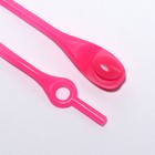 Набор шнурков для обуви, 6 шт, силиконовые, полукруглые, на застёжке, 4 мм, 11 см, цвет МИКС - Фото 6