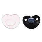 Соска - пустышка силиконовая ортодонтическая «BOSS», от 6 мес., с колпачком, цвет черный/золото, стразы - Фото 4