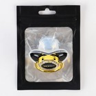 Соска - пустышка силиконовая ортодонтическая «BOSS», от 6 мес., с колпачком, цвет черный/золото, стразы - Фото 5