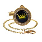 Соска - пустышка силиконовая ортодонтическая M&B «PRINCESS», от 6 мес., с колпачком, держатель - цепочка, белый/золото, стразы - Фото 4