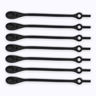 Набор шнурков для обуви, 6 шт., силиконовые, полукруглые, на застёжке, 4 мм, 11 см, чёрный - Фото 5