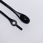 Набор шнурков для обуви, 6 шт., силиконовые, полукруглые, на застёжке, 4 мм, 11 см, чёрный - Фото 6