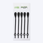 Набор шнурков для обуви, 6 шт., силиконовые, полукруглые, на застёжке, 4 мм, 11 см, чёрный - Фото 7