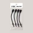 Набор шнурков для обуви, 6 шт., силиконовые, полукруглые, на застёжке, 4 мм, 11 см, чёрный - Фото 8