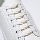 Набор шнурков для обуви, 6 шт, силиконовые, полукруглые, на застёжке, 4 мм, 11 см, цвет белый - Фото 4