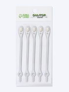 Набор шнурков для обуви, 6 шт., силиконовые, полукруглые, на застёжке, 4 мм, 11 см, белый - Фото 7