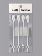 Набор шнурков для обуви, 6 шт., силиконовые, полукруглые, на застёжке, 4 мм, 11 см, белый - Фото 8