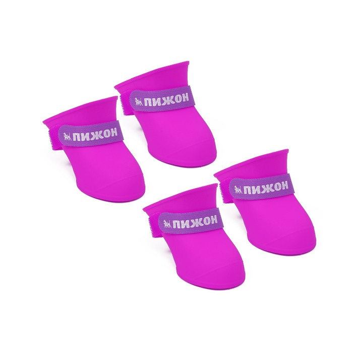 Сапоги резиновые Пижон, набор 4 шт., р-р М (подошва 5 Х 4 см), фиолетовые
