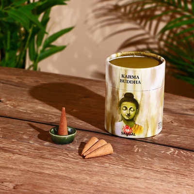 Благовония KARMA BUDDHA, аромаконусы, сандал, набор 30 шт.