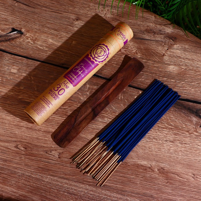 Благовония «Organic. Чакры», аромапалочки, Сахасрара, набор 30 шт., с подставкой - Фото 1