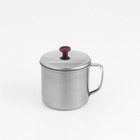 Кружка «Вестерн», 520 мл, с крышкой, нержавеющая сталь, хромированная - Фото 1