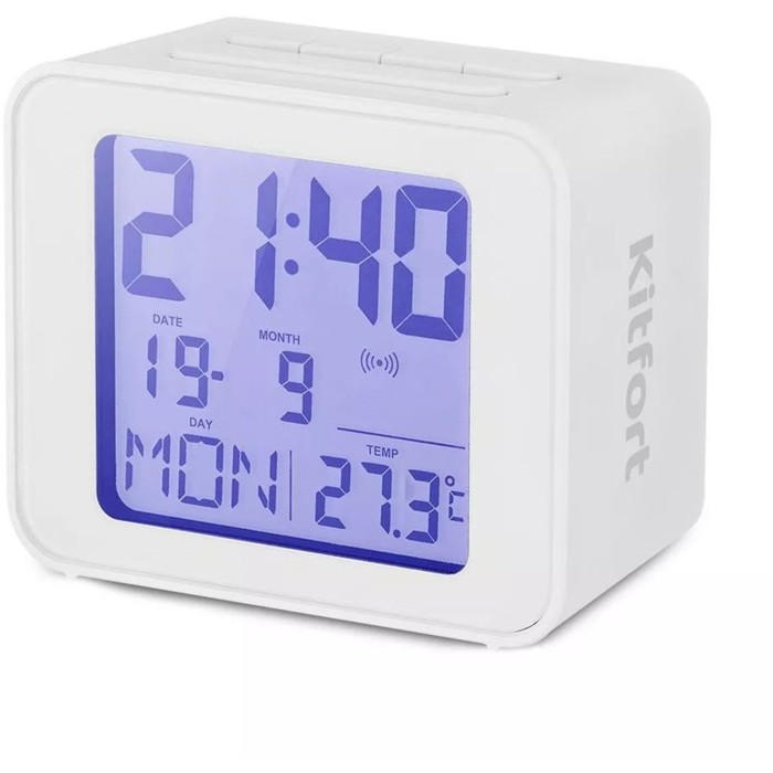 Часы КТ-3303-2, термометр, календарь, белый