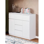 Комод для хранения «Мадера», 6 выдвижных ящиков, 2 двери, 1204×404×990 мм, цвет белый - Фото 3