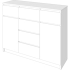 Комод для хранения «Мадера», 6 выдвижных ящиков, 2 двери, 1204×404×990 мм, цвет белый - Фото 5