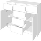 Комод для хранения «Мадера», 6 выдвижных ящиков, 2 двери, 1204×404×990 мм, цвет белый - Фото 6