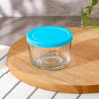 Контейнер Aban, 420 мл, с крышкой, стекло, голубой - Фото 1