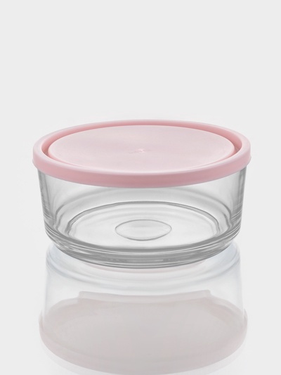 Контейнер с крышкой Aban, 1500 мл, стекло, голубой