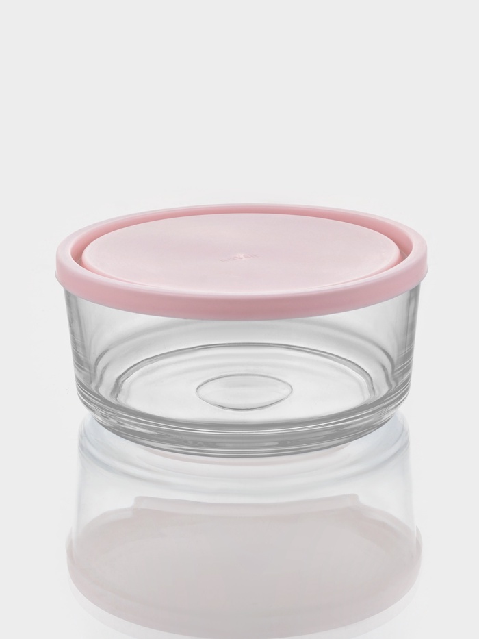 Контейнер с крышкой Aban, 1500 мл, стекло, голубой - Фото 1