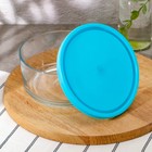 Контейнер с крышкой Aban, 1500 мл, стекло, голубой - Фото 2