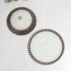 Блинница с крышкой «Лоретта», черно-белая с золотом, d=26,5 см - фото 24712996