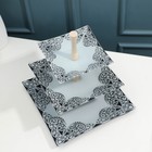 Ваза для фруктов «Кружево», 3 яруса, черно-белая - фото 24156979