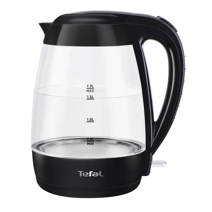 Чайник электрический TEFAL KO450832, стекло, 1.7 л, 2400 Вт, чёрный - Фото 1