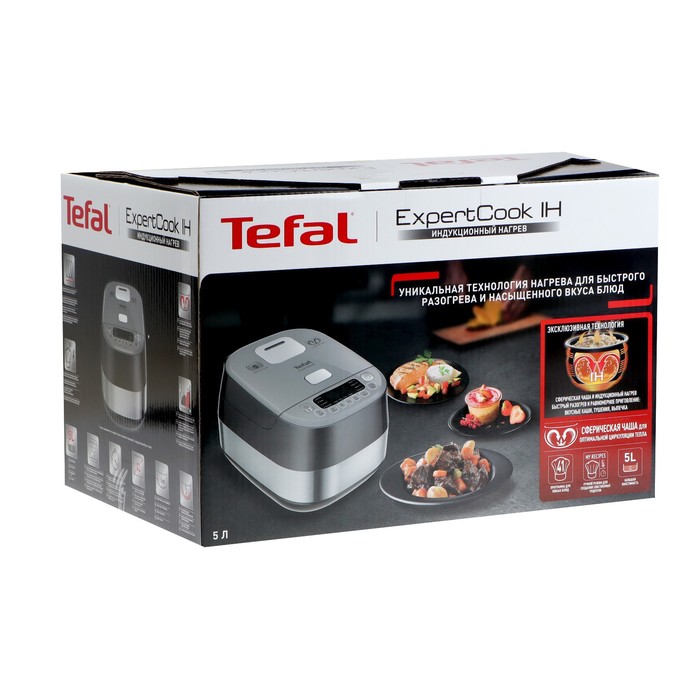 Мультиварка Tefal RK802B32, 1200 Вт, 5 л, 14 программ, антипригарное покрытие, серая - фото 51341162