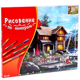 

Палитра. Холст с красками 40 × 50 см, 20 цв. «Семья единорогов в сказочном лесу»