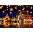 Палитра. Холст с красками 40 × 50 см, 20 цв. «Фонарики в вечернем Бангкоке» - фото 10608103