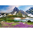 Холст с красками 30 × 40 см, по номерам, 20 цв. «Снежные горы и озеро» - фото 10608262