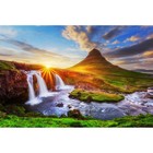 Холст с красками 30 × 40 см, по номерам, 20 цв. «Гора в Исландии на закате» - фото 10608283