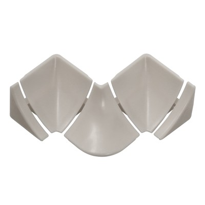 Набор комплектующих «Идеал», к плинтусу для столешницы, цвет светло-серый глянцевый