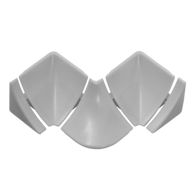 Набор комплектующих «Идеал», к плинтусу для столешницы, металлик серебристый глянцевый