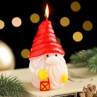 Свеча декоративная «Игрушечный гном», 5.1×5.1×8 см