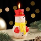 Свеча декоративная "Игрушечный снеговик", 4,9х4,х8 см - фото 299282393