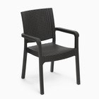Кресло садовое "Ротанг" 57,5 х 58 х 86,5 см, коричневое - фото 2132209