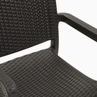 Кресло садовое «Ротанг», пластик, 57.5×58×86.5 см, коричневое - Фото 2