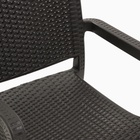 Кресло садовое «Ротанг», пластик, 57.5×58×86.5 см, коричневое - Фото 5