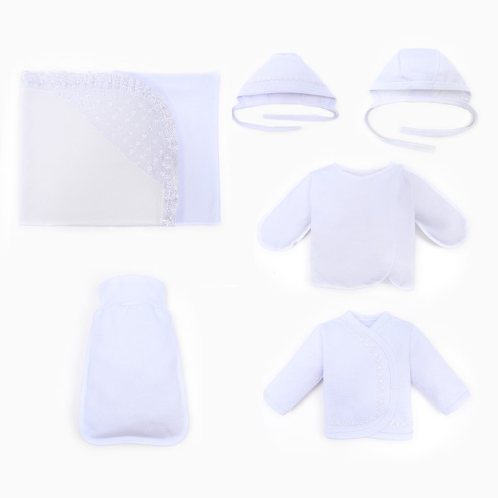 Комплект для новорожденного 7 предметов, цвет белый, рост 62 см