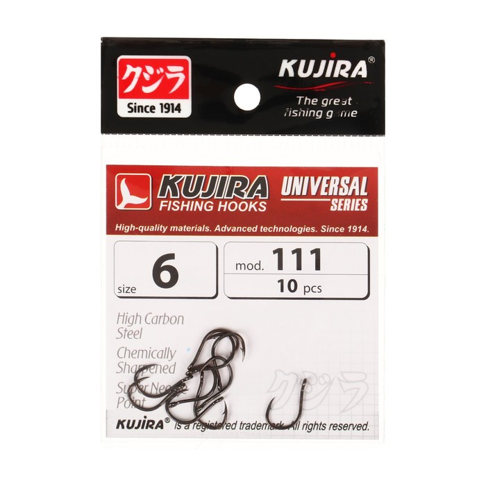 

Крючки Kujira Universal 111, цвет BN, № 6, 10 шт.