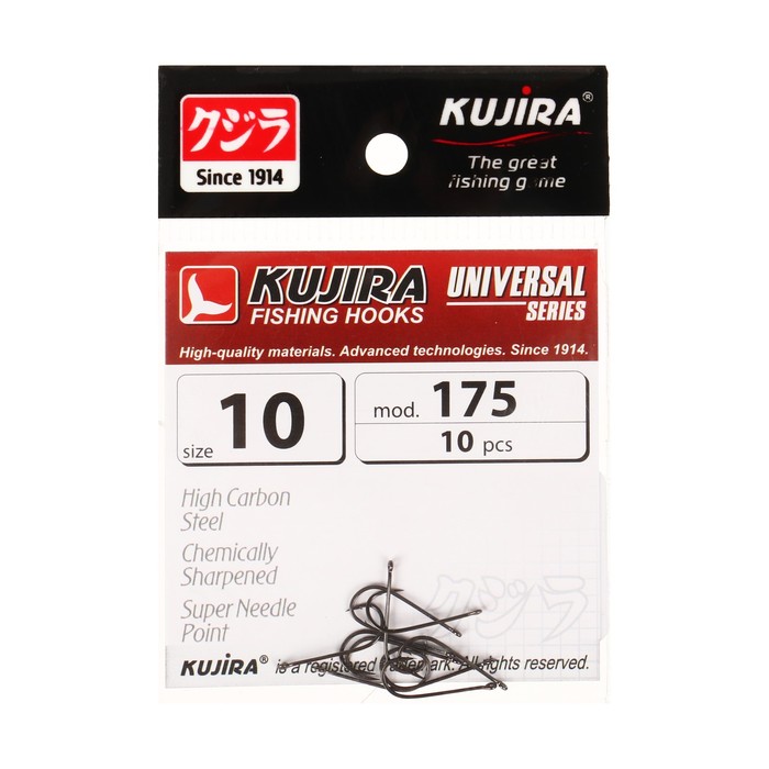 Крючки Kujira Universal 175, цвет BN, № 10, 10 шт. - Фото 1