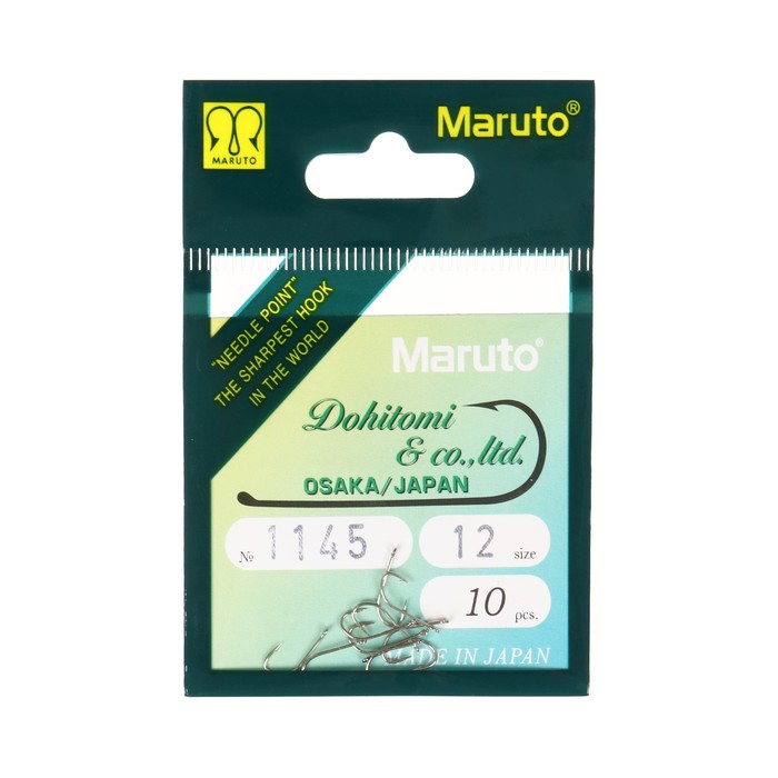 

Крючки Maruto 1145, цвет Ni, № 12, 10 шт.