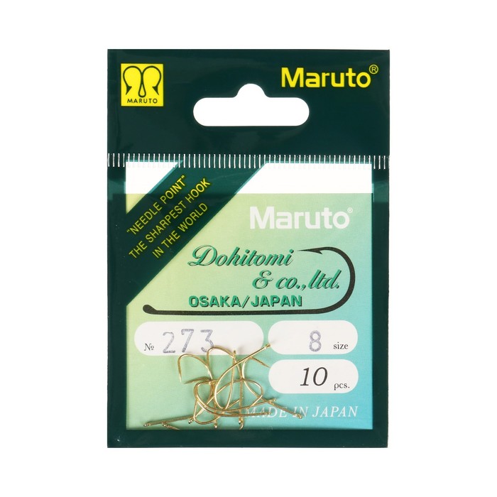 

Крючки универсальные Maruto 273, цвет Go, № 8, 10 шт.